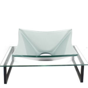 Kit Cuba de Vidro + Tampo + Suporte - Gabinete P/ Banheiros:prata