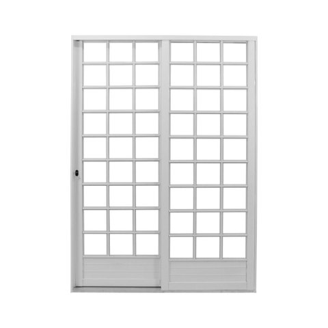 Porta de Aço de Correr 215x160cm Minas Sul MGM Abertura Direita Branco