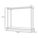 Ver imagem 5 de Kit 3 Araras Closet Expositor de Roupas com Rodízios Aço Cromado Branco