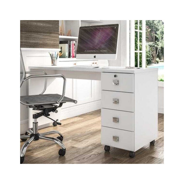 Mesa para Escritório 4 Gavetas e Rodízios Dubai