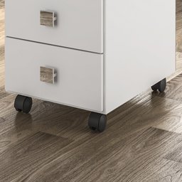 Mesa para Escritório 4 Gavetas e Rodízios Dubai - 5