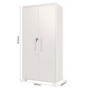 Ver imagem 7 de Armário Multiuso 2 Portas 8 Nichos 1 Prateleira para Lavanderia Quarto ou Escritório:branco