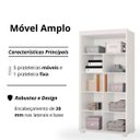 Ver imagem 3 de Armário Multiuso 2 Portas 8 Nichos 1 Prateleira para Lavanderia Quarto ou Escritório:branco