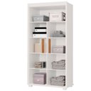 Ver imagem 6 de Armário Multiuso 2 Portas 8 Nichos 1 Prateleira para Lavanderia Quarto ou Escritório:branco