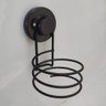 Suporte Porta Secador de Cabelo Preto com Ventosa de Parede Aço Faciliti Schmitt - 3