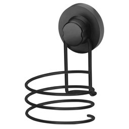 Suporte Porta Secador de Cabelo Preto com Ventosa de Parede Aço Faciliti Schmitt - 1
