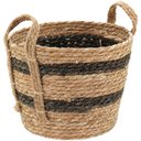 Ver imagem 3 de Jogo 3 Cesta Decorativa Organizadora Multiuso Kigali Fibra Cinza