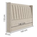 Ver imagem 3 de Cabeceira Casal 140 cm Lumina com Frame Linho Sl 71 Peer