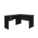 Ver imagem 2 de Mesa / Escrivaninha em L Para Computador TAUR 2 Gavetas sendo 1 Com Chave e Puxadores Cromados Cor P