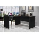 Ver imagem 1 de Mesa / Escrivaninha em L Para Computador TAUR 2 Gavetas sendo 1 Com Chave e Puxadores Cromados Cor P