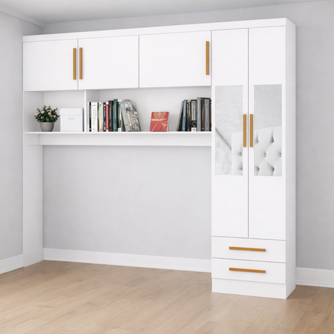 Modulado com Aéreo 5 Portas e Espelho Velvet -grand Line