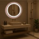 Ver imagem 2 de Espelheira 100x100 E08 Rose Gold Aluminio Sup Par Led Jat 02 Branco Bivolt Touch