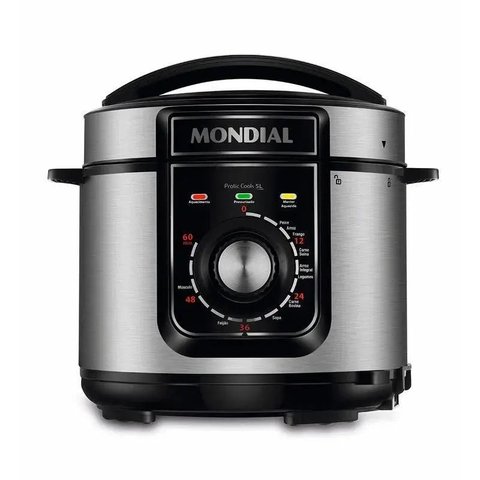 Panela de Pressão Elétrica Mondial Pratic Cook 5l Premium Pr/inox Pe-48-5l 110v
