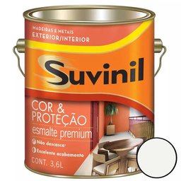 Tinta Esmalte Sintético Cor e Proteção Brilhante Para Madeira e Metal Branco 3 - 2