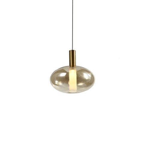Lustre Pendente Skylight Spia 4090 19cm Led Bivolt Dourado e Âmbar