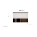 Ver imagem 3 de Aéreo 1,20 Cm com Porta de Vidro e Porta Pratos 100% Mdf 1510 Linha Iluminata Genialflex