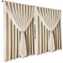 Ver imagem 2 de cortina blackout Livia para varão e sala 5,50 x 2,80 palha