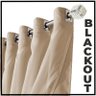 cortina blackout Livia para varão e sala 5,50 x 2,80 palha - 4