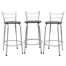 Kit 3 Banquetas para Balcão Flórida Prata 60cm Cozinha Gourmet Bistrô Bancada Piscina Área de Lazer - 1