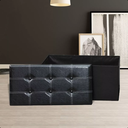 Ver imagem 2 de Puff com Bau Banqueta Dobravel Portatil Porta Objetos 95l