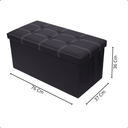 Ver imagem 3 de Puff com Bau Banqueta Dobravel Portatil Porta Objetos 95l