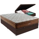Ver imagem 1 de Cama Box Baú e Colchão Anjos Star Pillow In Molas Ensacadas Casal Anjos Casal Marrom