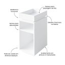 Ver imagem 5 de Mesa Lateral de Apoio Olivia Artely Branco