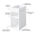 Ver imagem 5 de Mesa Lateral de Apoio Olivia Artely Branco
