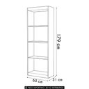 Ver imagem 4 de Estante Livreiro Bipartida 63cm com Prateleiras Form Branco Z56 - Mpozenato