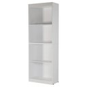 Ver imagem 2 de Estante Livreiro Bipartida 63cm com Prateleiras Form Branco Z56 - Mpozenato
