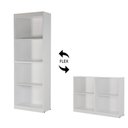 Ver imagem 5 de Estante Livreiro Bipartida 63cm com Prateleiras Form Branco Z56 - Mpozenato