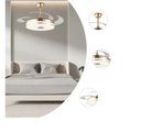 Ver imagem 4 de Ventilador Teto Retrátil Led Controle Remoto e Som Bluetooth Dourado