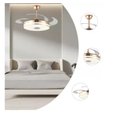 Ver imagem 4 de Ventilador Teto Retrátil Led Controle Remoto e Som Bluetooth Dourado