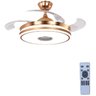 Ventilador Teto Retrátil Led Controle Remoto e Som Bluetooth Dourado - 1