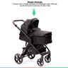 Conjunto Carrinho e Bebê Conforto Para Bebê 15Kg Travel System e Moisés Ts Kansas Preto Premium - 3