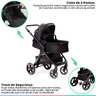 Conjunto Carrinho e Bebê Conforto Para Bebê 15Kg Travel System e Moisés Ts Kansas Preto Premium - 5