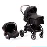 Conjunto Carrinho e Bebê Conforto Para Bebê 15Kg Travel System e Moisés Ts Kansas Preto Premium - 10