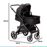 Conjunto Carrinho e Bebê Conforto Para Bebê 15Kg Travel System e Moisés Ts Kansas Preto Premium - 7