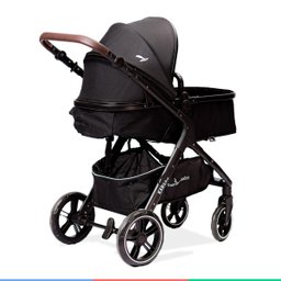 Conjunto Carrinho e Bebê Conforto Para Bebê 15Kg Travel System e Moisés Ts Kansas Preto Premium - 9