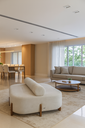 Ver imagem 1 de Sofá Decorativo Ilha Orgânico Sala Estar Boucle Bege - Montanaris Decor