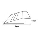Ver imagem 2 de Perfil de Alumínio Natural 5mm Redutor para Vinilico 3 Metros