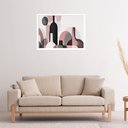 Ver imagem 1 de Quadro Decorativo Formas Garrafas Abstrato - 50x70cm:moldura Preta
