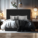 Ver imagem 4 de Cabeceira de Cama Box Queen 160 Cm Baronesa - Veludo Preto
