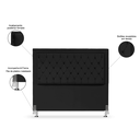 Ver imagem 3 de Cabeceira de Cama Box Queen 160 Cm Baronesa - Veludo Preto