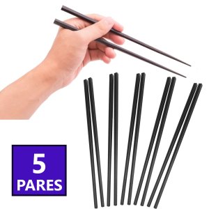 Kit 5 Pares Hashi Reutilizável Comida Japonesa Oriental Palitinho