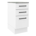 Ver imagem 1 de Balcão Armário de Cozinha 40 cm 3 Gavetas Branco Agata Madesa
