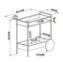 Ver imagem 4 de Bar 102,5cm 2 Compartimentos Estrutura Metálica 27853 Steel Quadra Artesano - Vermont/preto Fosco
