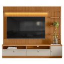 Ver imagem 1 de Rack com Painel Ripado para TV 75 Pol. 224cm Golden L06 Nature/Off White - Mpozenato