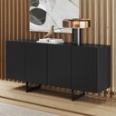 Ver imagem 3 de Buffet Aparador 160cm 4 Portas Melun N02 Preto - Mpozenato