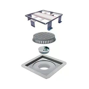Ralo Square Line Oculta Pvc 10x10 Cinza - Linear